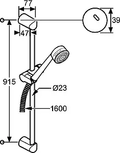 Душевая стойка Kludi Zenta хром 6074005-00 Душевая стойка Kludi Zenta хром 6074005-00, 2