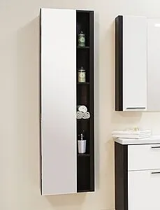 Шкаф-пенал подвесной Aquaton Брайтон 46 белый/венге 1A176803BR500 Шкаф-пенал подвесной Aquaton Брайтон 46 белый/венге 1A176803BR500, 3