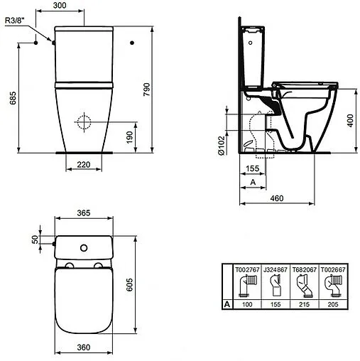 Чаша унитаза Ideal Standard I.Life S белый T459601 Чаша унитаза Ideal Standard I.Life S белый T459601