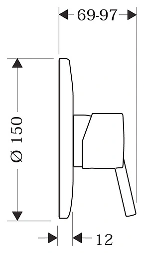 Смеситель для душа скрытого монтажа Hansgrohe Talis S хром 32635000