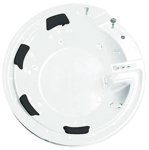 Ванна акриловая с гидромассажем Gemy 190x190 G9090 B