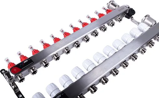 Группа коллекторная с расходомерами 11 отводов 1&quot;в/в x ¾&quot;ек FDV S1103C-2/11