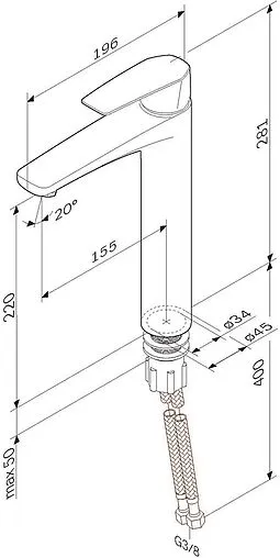 Смеситель для раковины Am.Pm Gem чёрный матовый F90A92022