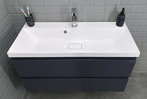 Тумба под умывальник подвесной Домино Graffo 100 графит DGr2404T