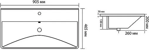 Раковина Aquanet Ирис 90 белый 00323883