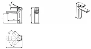 Смеситель для раковины Bravat Freya хром F1367400CP-RUS, 2