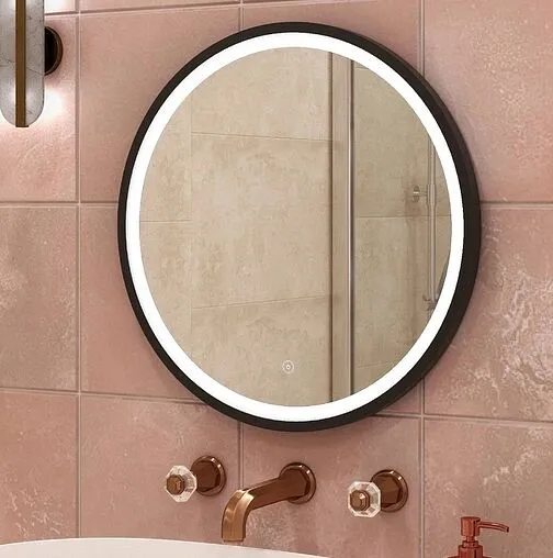 Зеркало с подсветкой Continent Style Black Led 80 чёрный ЗЛП2254