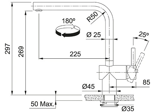 Смеситель для кухни Franke Atlas Neo Sensor черный 115.0625.525