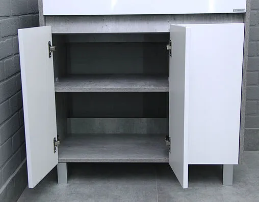 Тумба под умывальник напольная Домино Karlo 80 белый/бетон DK5311T