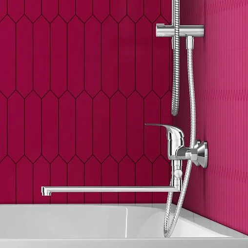 Смеситель для ванны с длинным изливом Dorff Stark хром D1109500 Смеситель для ванны с длинным изливом Dorff Stark хром D1109500