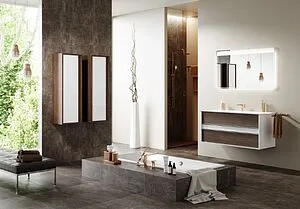 Шкаф-пенал подвесной Clarberg Evolution П4/CD крафт тёмный/белый EV0504CD Шкаф-пенал подвесной Clarberg Evolution П4/CD крафт тёмный/белый EV0504CD, 3