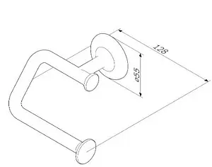 Держатель туалетной бумаги Am.Pm Like хром A8034100 Держатель туалетной бумаги Am.Pm Like хром A8034100, 2