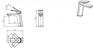 Смеситель для раковины Bravat Frey хром F1368401CP-ENG Смеситель для раковины Bravat Frey хром F1368401CP-ENG, 2