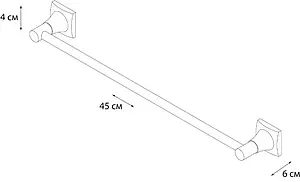 Полотенцедержатель Grampus Ocean хром GR-2001 Полотенцедержатель Grampus Ocean хром GR-2001, 2