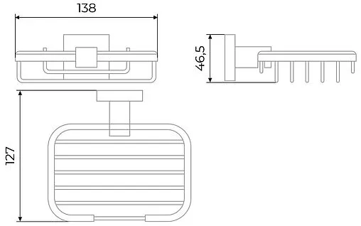 Мыльница Timo Selene хром 10025/00