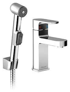 Смеситель для раковины с гигиеническим душем Ravak Chrome хром X070092 Смеситель для раковины с гигиеническим душем Ravak Chrome хром X070092, 1