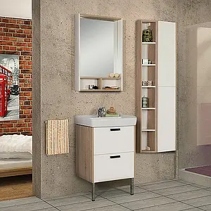 Зеркало Aquaton Йорк 60 белый/дуб сонома 1A170102YOAD0 Зеркало Aquaton Йорк 60 белый/дуб сонома 1A170102YOAD0, 3