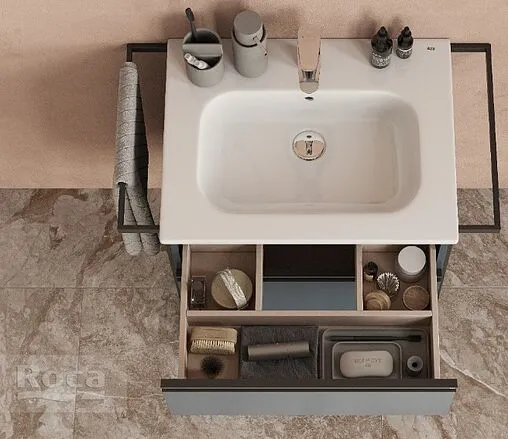 Тумба под умывальник подвесная Roca Domi 60 синий ZRU9307867