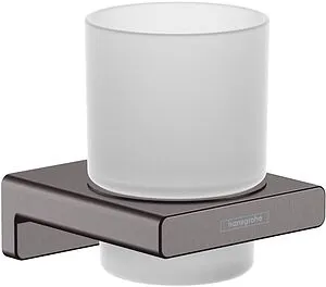 Стакан Hansgrohe AddStoris шлифованный чёрный хром 41749340 Стакан Hansgrohe AddStoris шлифованный чёрный хром 41749340, 1