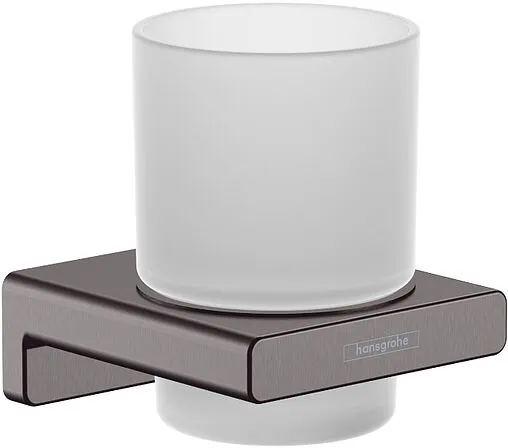 Стакан Hansgrohe AddStoris шлифованный чёрный хром 41749340