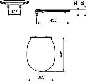 Крышка-сиденье для унитаза Ideal Standard Connect Air белый E036501 Крышка-сиденье для унитаза Ideal Standard Connect Air белый E036501, 2