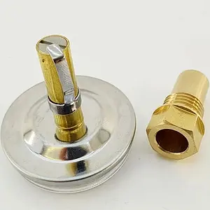 Термометр биметаллический TIM 40мм 80°С гильза 20мм ¼&quot; Y-40T-80, 5