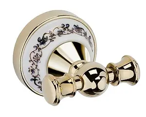 Крючок двойной Fixsen Bogema gold золото/белый с рисунком FX-78505AG, 1