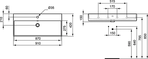 Раковина Ideal Standard Strada 91 белый K078601