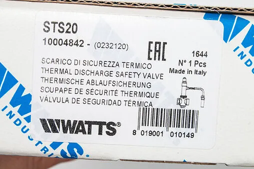 Защитный термоклапан ¾&quot; WATTS STS20/130 10004842