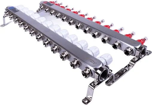 Группа коллекторная с расходомерами 12 отводов 1&quot;в/в x ¾&quot;ек FDV S1101A-1/12