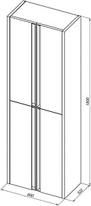 Шкаф-пенал подвесной двухстворчатый Allen Brau Fantasy 2.0 60 антрацит 1.11008.AM 2.0, 2