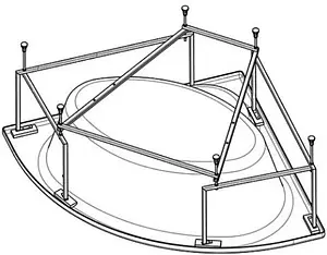 Монтажный комплект с сифоном Santek Канны 150х150 1WH112432 Монтажный комплект с сифоном Santek Канны 150х150 1WH112432, 2