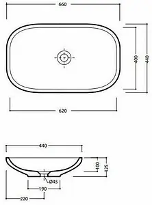 Раковина Olympia Clear 66 белый CLE4266001 Раковина Olympia Clear 66 белый CLE4266001, 2