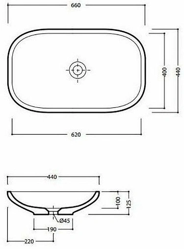 Раковина Olympia Clear 66 белый CLE4266001