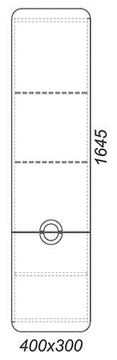 Шкаф-пенал подвесной Aqwella Аликанте 40 R седой дуб Alic.05.04/R/Gray