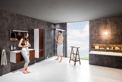 Шкаф-пенал подвесной Ravak Clear 40 L вишня/белый X000000762