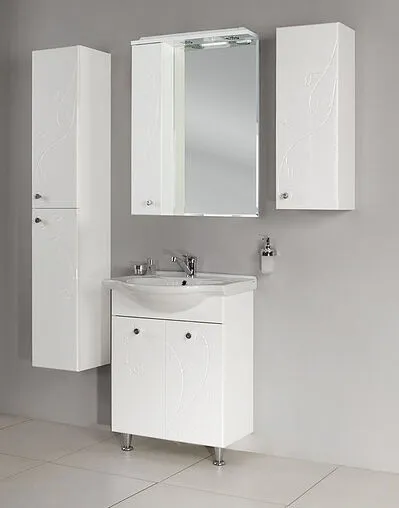 Шкаф-зеркало Aquaton Лиана 65 L белый 1A166202LL01L Шкаф-зеркало Aquaton Лиана 65 L белый 1A166202LL01L