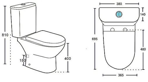 Чаша унитаза Aquanet Ray-C белый Ray-C