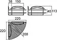 Полка Milardo Shelf хром 206WC00M44