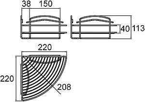 Полка Milardo Shelf хром 206WC00M44, 2