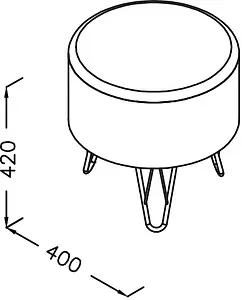 Пуфик Isvea Supra 40 белый 21SP9001040I, 2