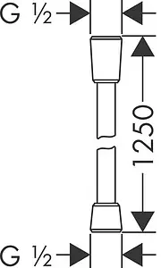 Шланг для душа Hansgrohe Isiflex 125см белый матовый 28272700 Шланг для душа Hansgrohe Isiflex 125см белый матовый 28272700, 2