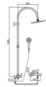 Душевая система со смесителем для ванны Rav Slezak Сolorado чёрный матовый/хром CO154.5/3CMATC Душевая система со смесителем для ванны Rav Slezak Сolorado чёрный матовый/хром CO154.5/3CMATC, 2