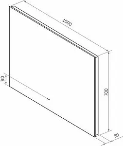Зеркало с подсветкой Continent Trezhe Led 100x70 с бесконтактным сенсором белый ЗЛП400, 2