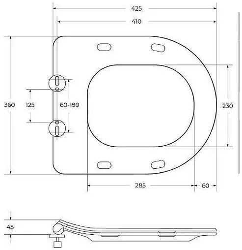 Комплект 5 в 1 BelBagno Uno BB3105CHR/SC/BB002-80/BB014-SR-BIANCO с кнопкой белый глянцевый