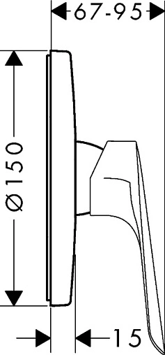 Смеситель для душа скрытого монтажа Hansgrohe Logis E хром 71608000