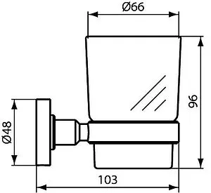 Стакан Ideal Standard IOM чёрный матовый A9120XG Стакан Ideal Standard IOM чёрный матовый A9120XG, 2