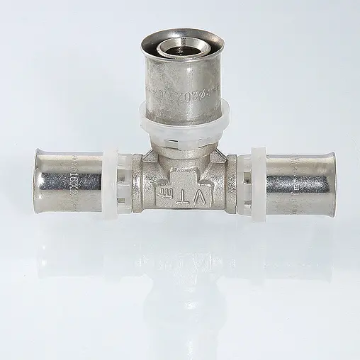 Тройник пресс соединительный 16мм Valtec VTm.231.N.161616