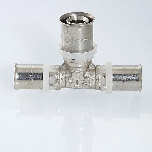 Тройник пресс соединительный 16мм Valtec VTm.231.N.161616