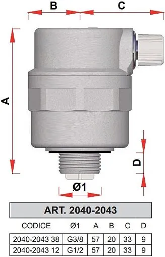 Воздухоотводчик автоматический ½&quot;н Far Gaiser FA 2043 12